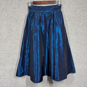 Gunne Sax by Jessica McClintock Blue Midi Skirt Women's 9 Vintage Party Cocktail